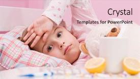  Presentation with medicines - Slides having flu virus - medicines and hot tea background and a lemonade colored foreground