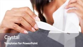  Presentation with body temperature measurement - Theme having quality and joyful time background and a  colored foreground.