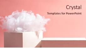  Presentation with minimal - Beautiful presentation theme featuring fluff - cotton cloud on cube minimal backdrop and a lemonade colored foreground