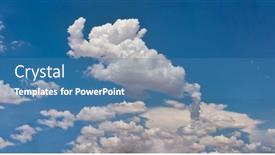  Presentation with elements - Cool new theme with fluffy-clouds-against-the-blue backdrop and a teal colored foreground