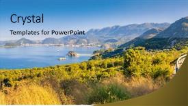  Presentation with rovinj on adriatic sea - Amazing presentation having fluffy clouds balkans adriatic sea backdrop and a light blue colored foreground