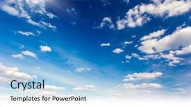  Presentation with plain clear navy blue blue and white cloudy - Slide set consisting of fluffy clouds in the blue background and a light blue colored foreground