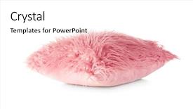  Presentation with pink and white - Presentation theme featuring fluffy pink pillow isolated background and a white colored foreground