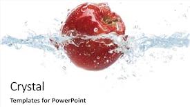  Presentation with fluid dynamics - Slide deck enhanced with fluid dynamics - apple falling or dipping background and a white colored foreground