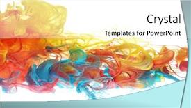  Presentation with fluid dynamics - Audience pleasing slide deck consisting of fluid dynamics - colorful ink in water abstract backdrop and a white colored foreground