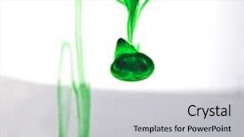  Presentation with fluid dynamics - Cool new presentation with fluid dynamics - green dry in water forming backdrop and a light gray colored foreground
