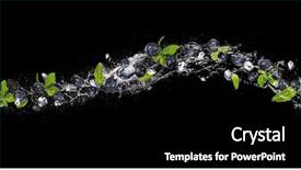  Presentation with fluid dynamics - Audience pleasing presentation theme consisting of fluid dynamics - pieces of blueberries and ice backdrop and a black colored foreground