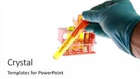  Presentation with chemical reaction - Beautiful theme featuring fluid engineering - chemist or medical research scientist backdrop and a white colored foreground