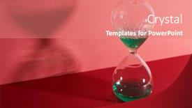  Presentation with fluid - Colorful presentation design enhanced with fluid-hourglass-on-the-red backdrop and a coral colored foreground