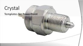  Presentation with automotive - Slide set consisting of fluid mechanics - automotive sensor background and a white colored foreground