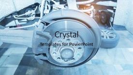  Presentation with car - Amazing presentation theme having fluid mechanics - car disc break detail backdrop and a light blue colored foreground