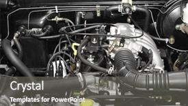  Presentation with mechanics - Audience pleasing presentation consisting of fluid mechanics - engine under the hood backdrop and a gray colored foreground