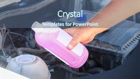  Presentation with fluid mechanic - Presentation design consisting of fluid mechanics - hand of mechanic filling background and a ocean colored foreground