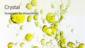  Presentation with mechanics - Amazing theme having fluid mechanics - oil in water forming abstract backdrop and a soft green colored foreground