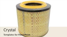  Presentation with oil - Audience pleasing presentation theme consisting of fluid mechanics - oil strainer isolated backdrop and a yellow colored foreground