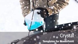  Presentation with vehicle - Slide set consisting of fluid mechanics - transportation winter people and vehicle background and a dark gray colored foreground