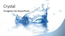  Presentation with splashing - Audience pleasing PPT theme consisting of water is splashing use it backdrop and a white colored foreground
