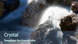  Presentation with top 10 waterfall - Colorful slide set enhanced with fresh water - waterfall in tena valley pyrenees backdrop and a ocean colored foreground