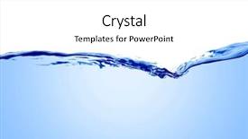  Presentation with blue waves - Beautiful presentation theme featuring fluidity - clear blue water waves backdrop and a white colored foreground