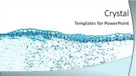  Presentation with water wave - Slide deck with fluidity - many bubbles in water close background and a white colored foreground