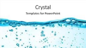  Presentation with water wave - Presentation theme enhanced with fluidity - many bubbles in water close background and a  colored foreground