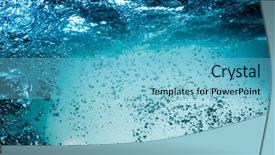  Presentation with water wave - Theme consisting of fluidity - many bubbles in water close background and a light blue colored foreground