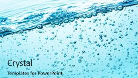  Presentation with water wave - Colorful PPT layouts enhanced with fluidity - many bubbles in water close backdrop and a  colored foreground