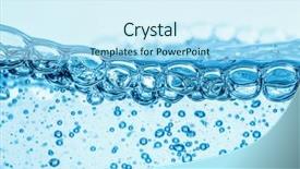  Presentation with water wave - Cool new slide deck with fluidity - many bubbles in water close backdrop and a cool aqua colored foreground