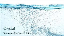  Presentation with water wave - Colorful slide deck enhanced with fluidity - many bubbles in water close backdrop and a cool aqua colored foreground