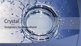  Presentation with gravity rain blue water drop splash - Cool new presentation theme with fluidity - splash of water drops backdrop and a  colored foreground