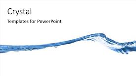  Presentation with water wave - PPT theme having fluidity - water wave close up shot background and a white colored foreground