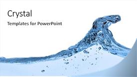  Presentation with water wave - Slide deck enhanced with fluidity - water wave close up shot background and a  colored foreground