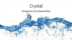  Presentation with water wave - Audience pleasing presentation theme consisting of fluidity - water wave with bubbles backdrop and a white colored foreground