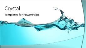  Presentation with water wave - Theme having fluidity - water wave background and a white colored foreground