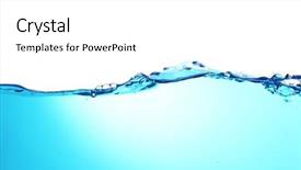  Presentation with water wave - Colorful theme enhanced with fluidity - water wave backdrop and a white colored foreground