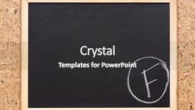  Presentation with letter - Amazing PPT layouts having letter f written on chalkboard backdrop and a dark gray colored foreground