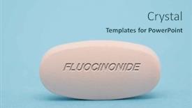  Presentation with pharmaceutical - Presentation having fluocinonide-pharmaceutical-medicine-pills-tablet background and a light blue colored foreground