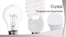  Presentation with lamps - Audience pleasing slide deck consisting of fluorescent - three generation of electric lamps backdrop and a white colored foreground