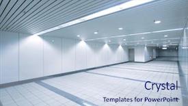  Presentation with underground mining mine passage - Cool new presentation theme with fluorescent lamp - underground passage backdrop and a sky blue colored foreground