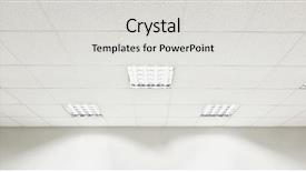  Presentation with wall - PPT theme having fluorescent lamp on the modern background and a light gray colored foreground