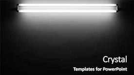  Presentation with xray tube - Cool new PPT theme with fluorescent light tube backdrop and a black colored foreground