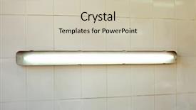  Presentation with led light - Theme having fluorescent light tube background and a soft green colored foreground