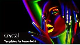  Presentation with design fashion - Amazing presentation having fluorescent make-up body art backdrop and a black colored foreground