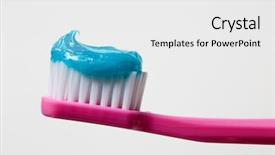 Presentation with toothpaste - Amazing slide deck having fluoride - close up of toothbrush backdrop and a white colored foreground