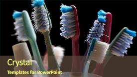  Presentation with dental hygiene - Presentation theme consisting of impressive cloudy dawn with pink and blue colors of the sky background and a wine colored foreground