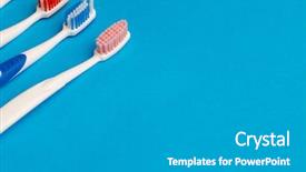  Presentation with fluoride - Cool new PPT theme with fluoride - image of several multi-colored toothbrushes backdrop and a light gray colored foreground