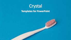  Presentation with pink - PPT layouts enhanced with fluoride - photo of one pink toothbrush background and a gray colored foreground