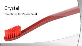  Presentation with fluoride - Slides enhanced with fluoride products - toothbrush isolated on white background and a white colored foreground