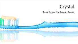  Presentation with data entry copy paste virtual assistant - Presentation design with fluoride products - toothbrush with paste isolated background and a white colored foreground