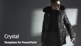  Presentation with young man wearing a hat - Beautiful PPT layouts featuring flurried - fashionable young man posing backdrop and a dark gray colored foreground